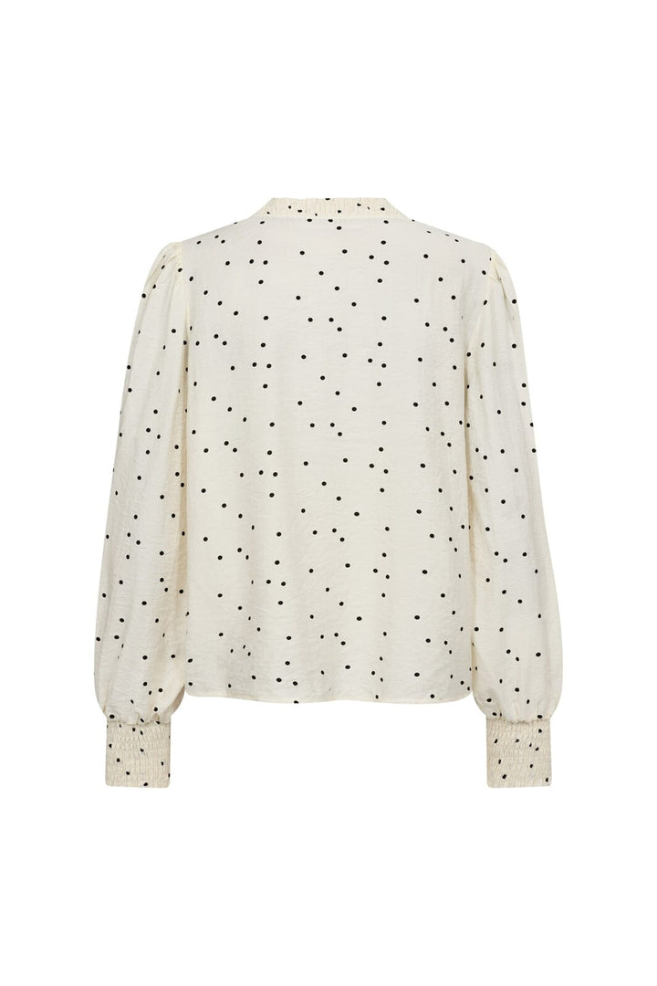 Co´Couture - Diemcc Dot V-Blouse 45062 - 1196 - Offwhite-Black