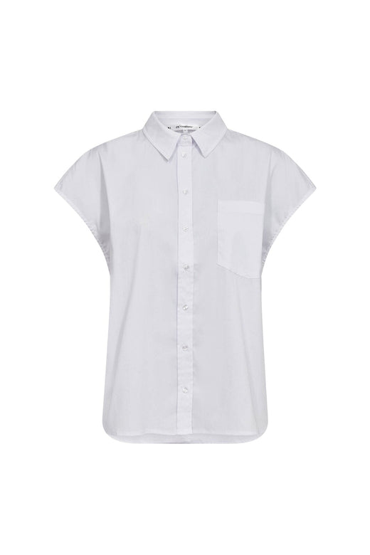 Co´Couture - Elaracc Slit Back Ss Shirt 45142 - 4000 - White