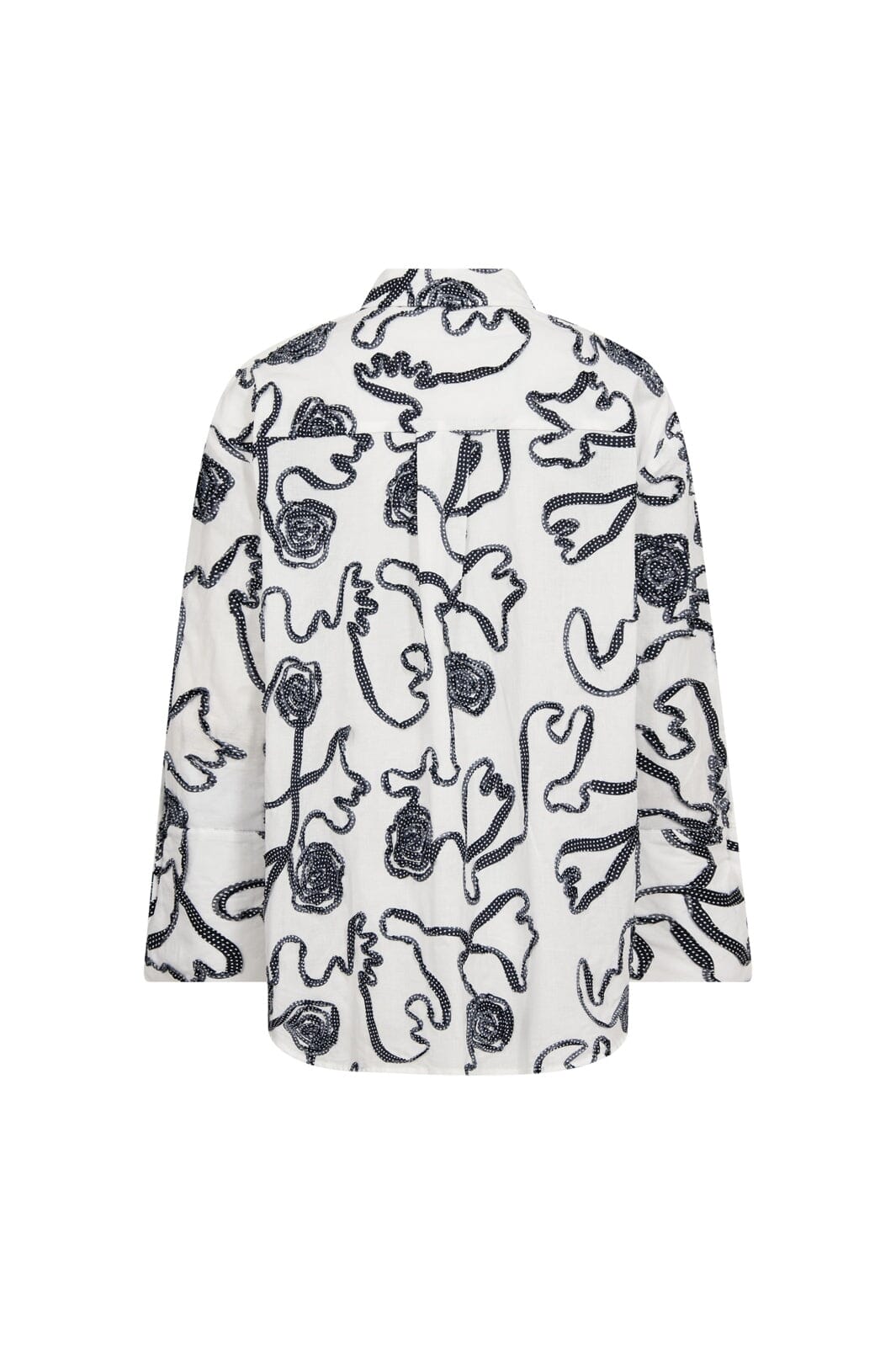 Co´Couture - Elriccc Flower Ls Shirt 500348 - 40007 - Navy