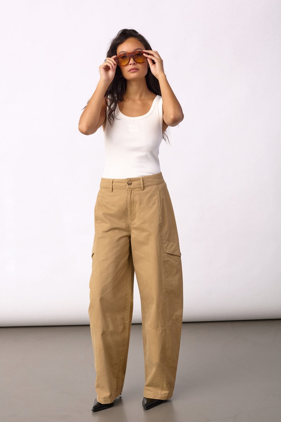 Co´Couture - Evelyncc Barrel Pant 500421 - 20012 - Sand