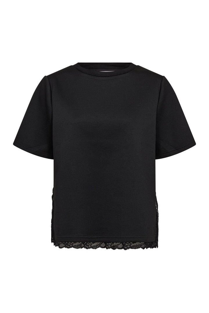 Co´Couture - Evicc Lace Tee 43031 - 96 - Black