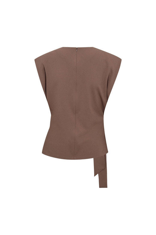 Co´Couture - Falconcc Pleat Top 45182 - 154 - Walnut