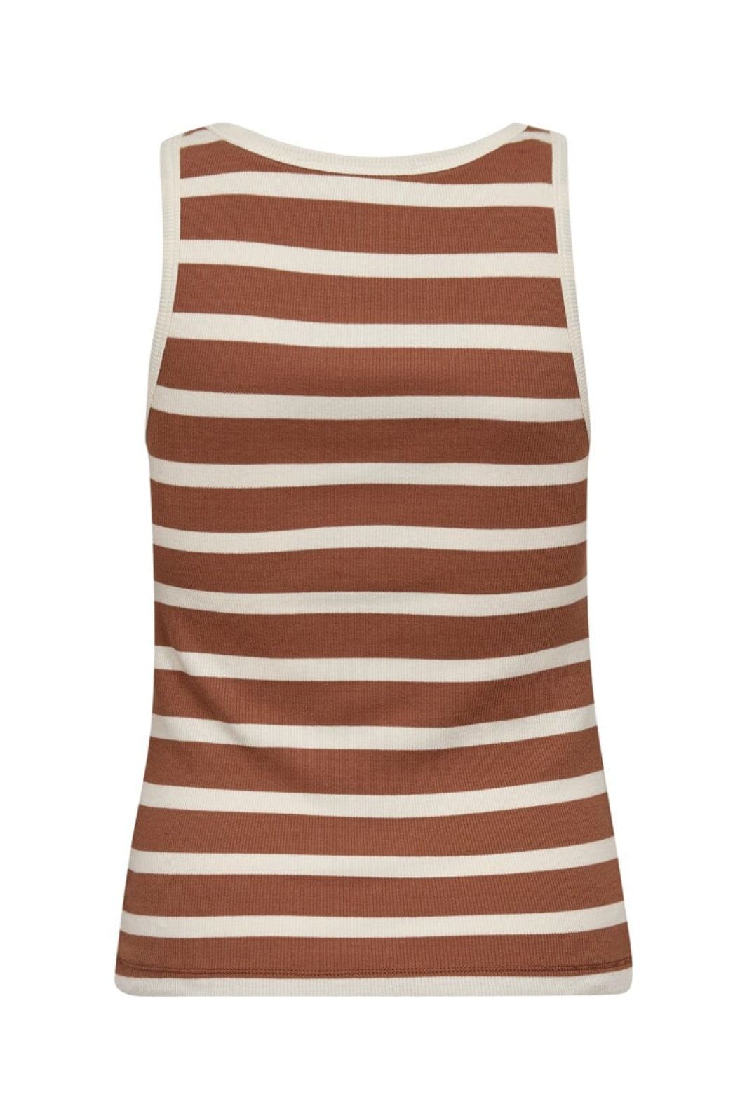 Co´Couture - Grannycc Rib Emb. Tank Top 33207 - 1135 - Offwhite/Suntan