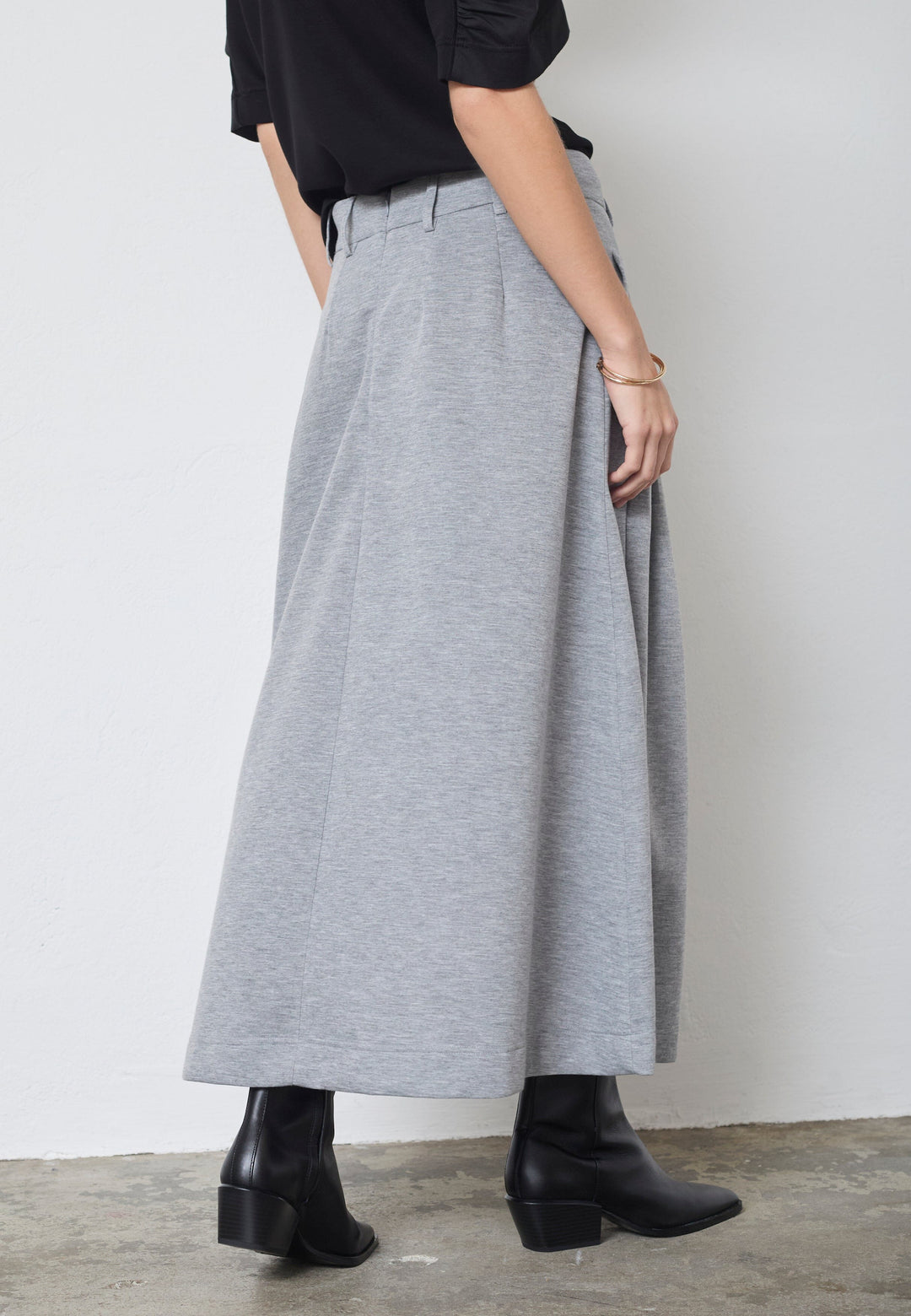 Co´Couture - Lancecc Pleat Skirt 44015 - 57 - Grey Melange Nederdele 