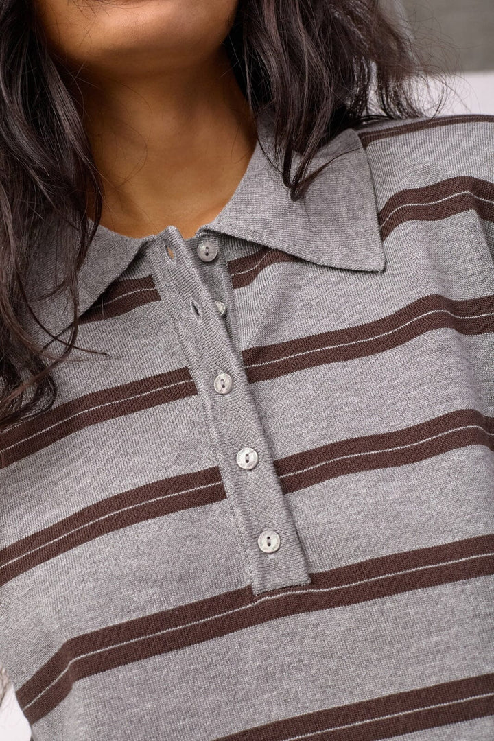 Co´Couture - Luecc Padded Polo Knit 500429 - 20002 - Brown