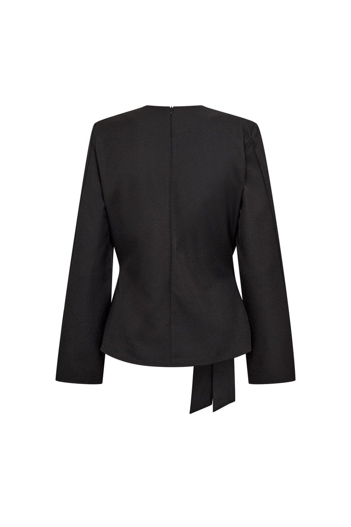 Co´Couture - Lunacc Pleat Tie Blouse 500514 - 65001 - Black
