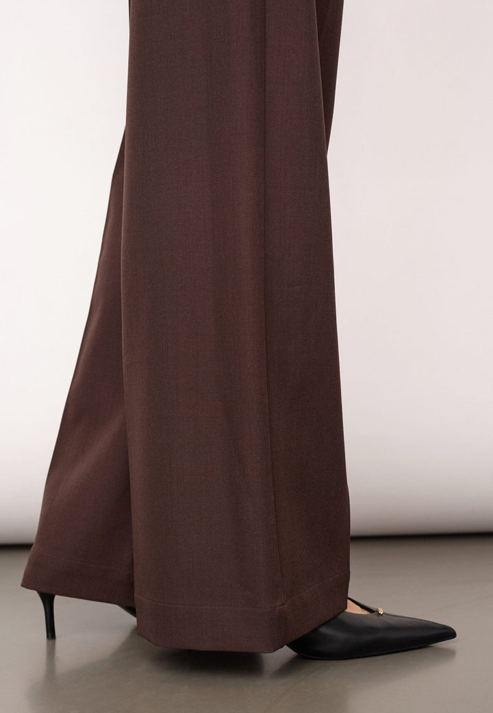 Co´Couture - Lunacc Wide Pant 500428 - 20003 - Dark Brown Bukser 
