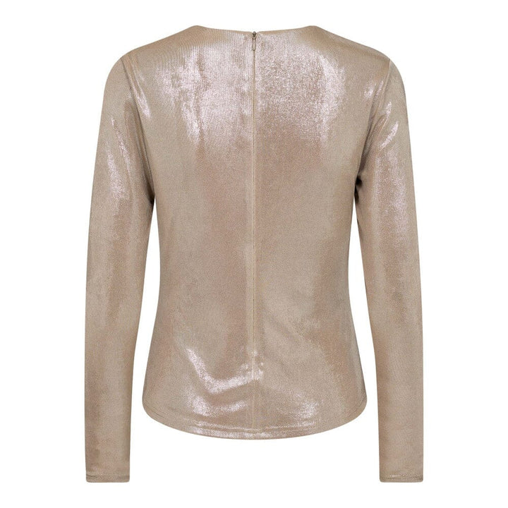 Co´Couture - Margotcc Drape Blouse 33204 - 127 - Champagne Bluser 