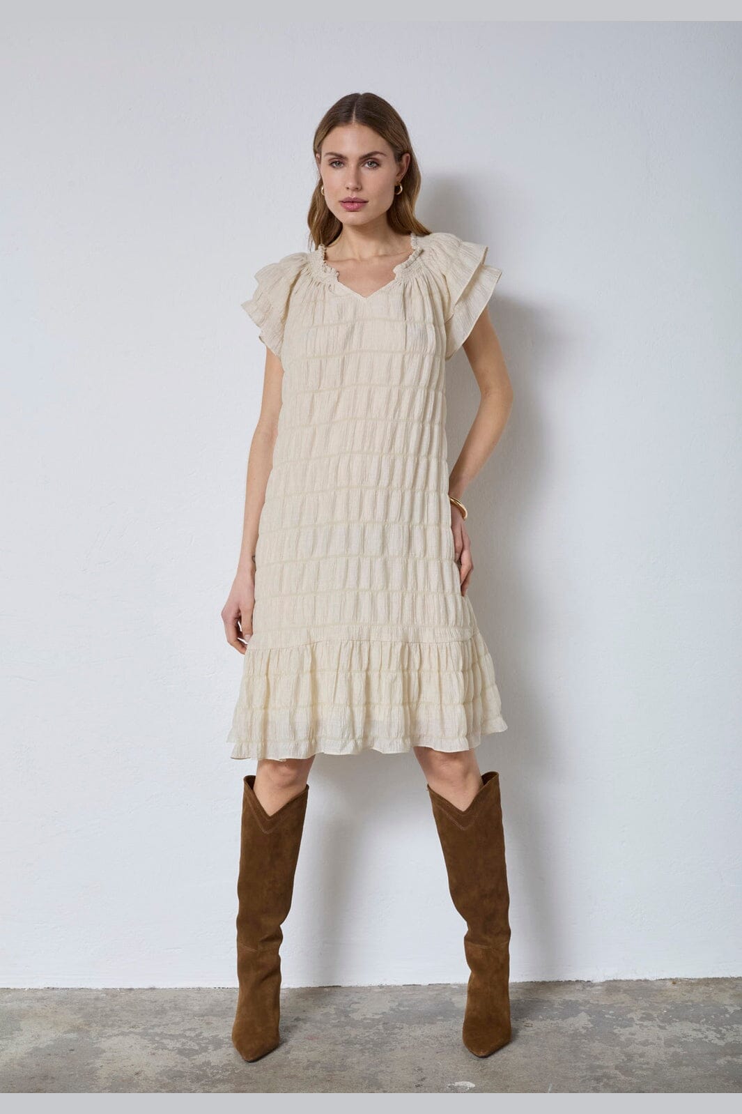 Co´Couture - Michacc Sunrise Crop Dress 46091 - 320 - Bisquit