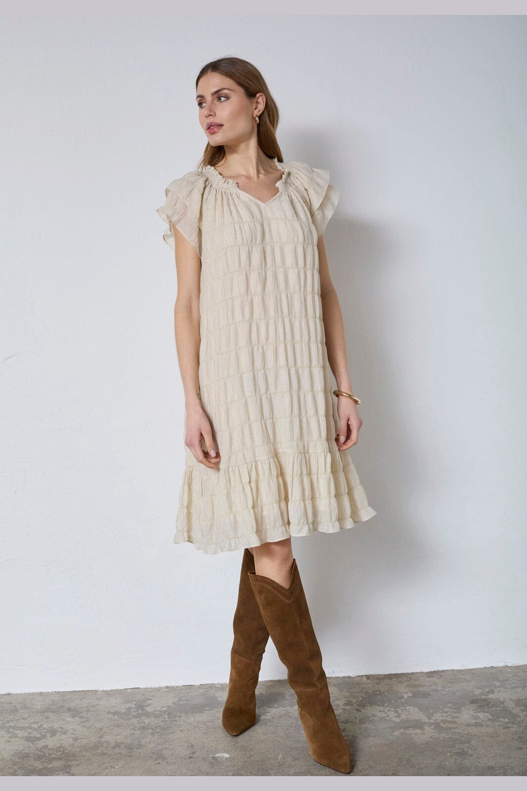 Co´Couture - Michacc Sunrise Crop Dress 46091 - 320 - Bisquit