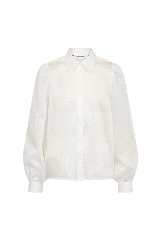 Co´Couture - Novincc Emb Ls Shirt 45189 - 11 - Off White