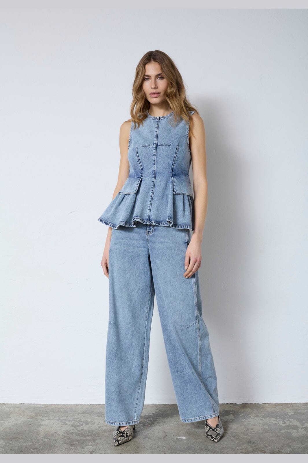 Co´Couture - Pancycc Denim Top 43008 - 114 - Fade Denim
