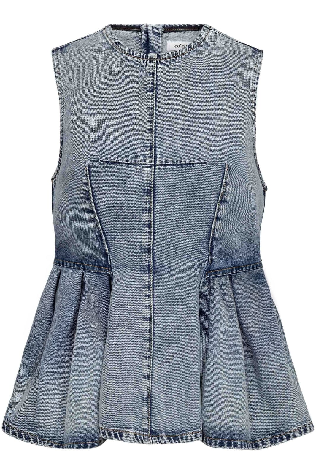 Co´Couture - Pancycc Denim Top 43008 - 114 - Fade Denim Toppe 