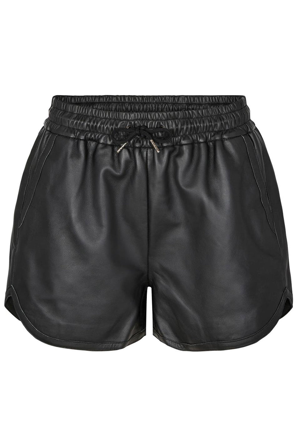 Co´couture - Phoebe Leather Crop Shorts - Black Shorts 