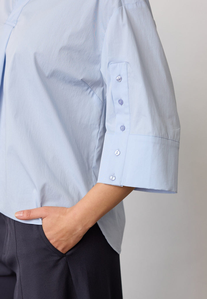 Co´Couture - Poppycc V-Blouse 500024 - 40004 - Pale Blue Bluser 
