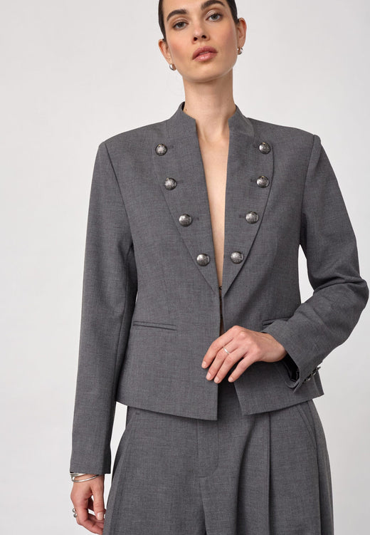 Co´Couture - Priscillacc Officer Jacket 500823 - 65003 - Mid Grey Jakker 