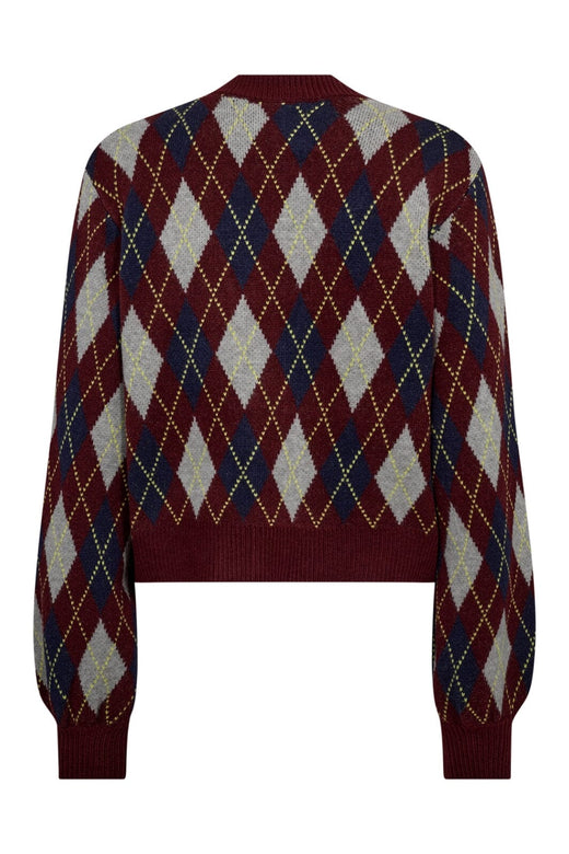 Co´Couture - Rowcc Check Cardigan 32212 - 87 - Winered