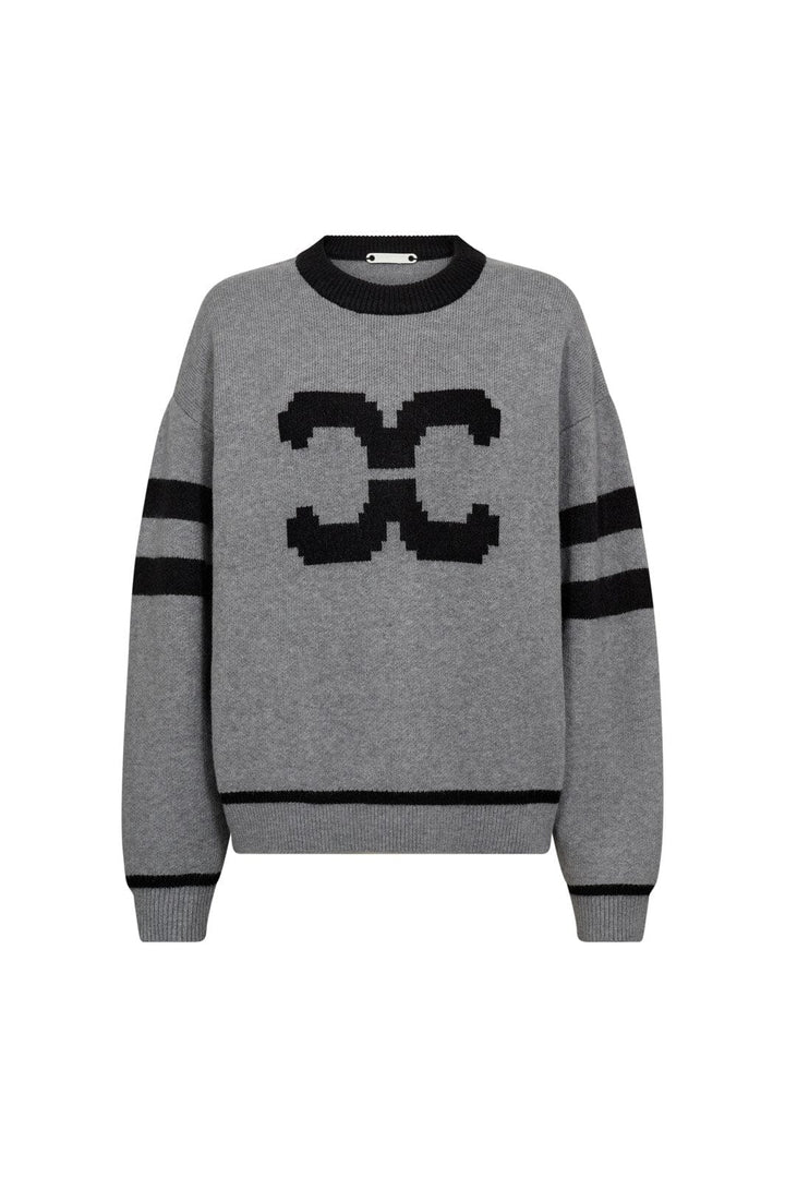 Co´Couture - Rowcc Coco Logo Knit 32214 - 138 - Light Grey
