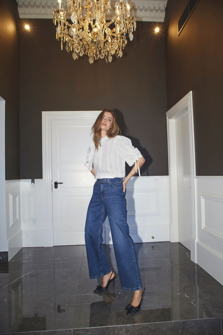 Co´Couture - Rumicc Belt Jeans 31662 - 555 - Dark Denim Bukser 