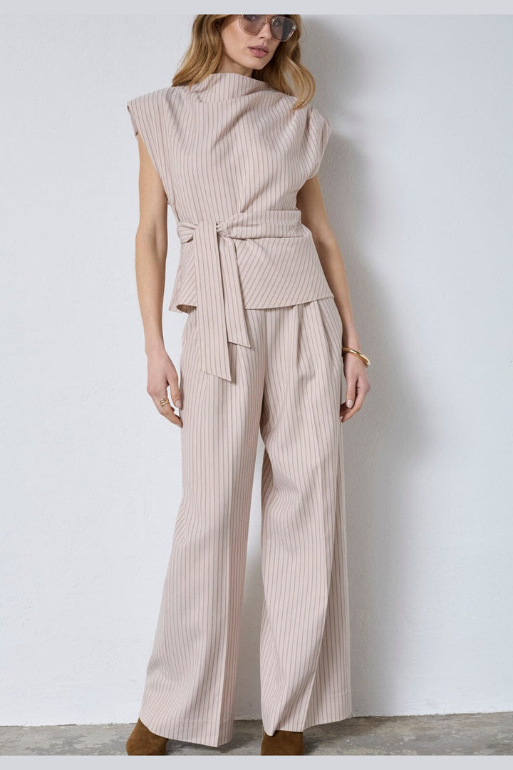 Co´Couture - Salviecc Pleat Top 45068 - 199 - Bone