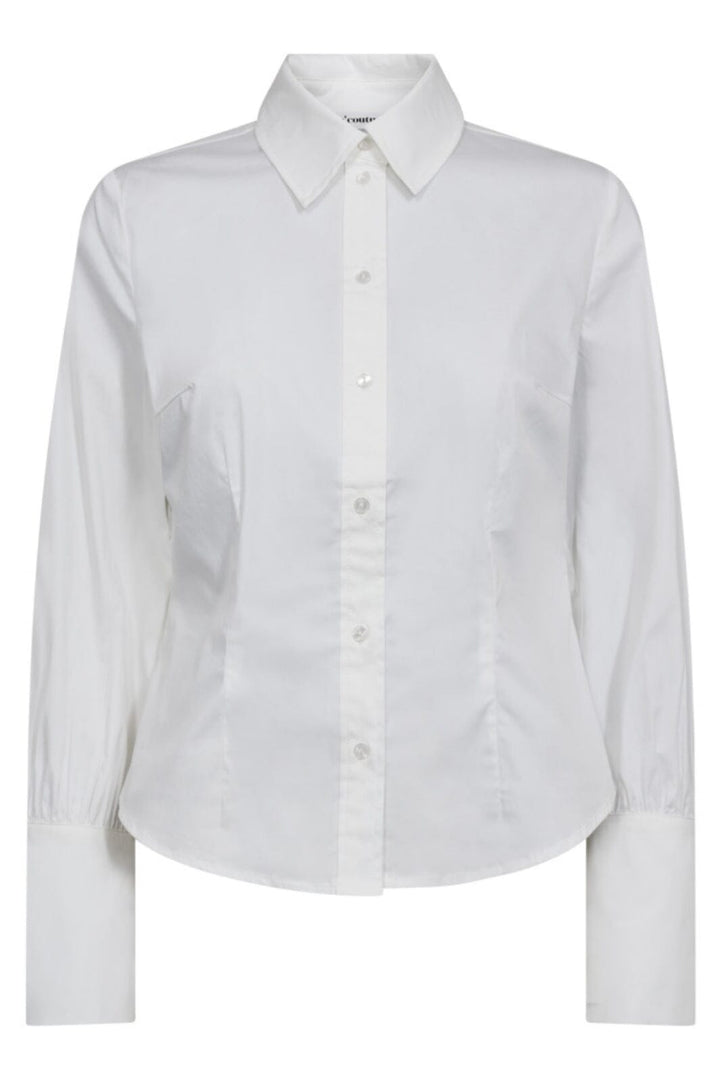 Co´Couture - Sannacc Pearl Cuff Shirt 35759 - 4000 - White