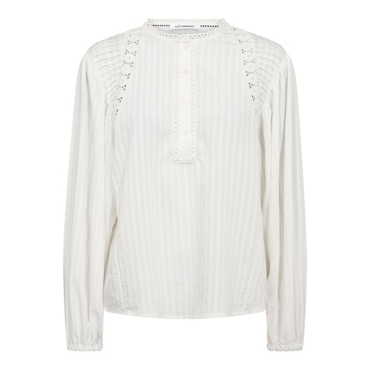 Co´Couture - Sennecc Lace Blouse 500568 - 10001 - White Bluser 