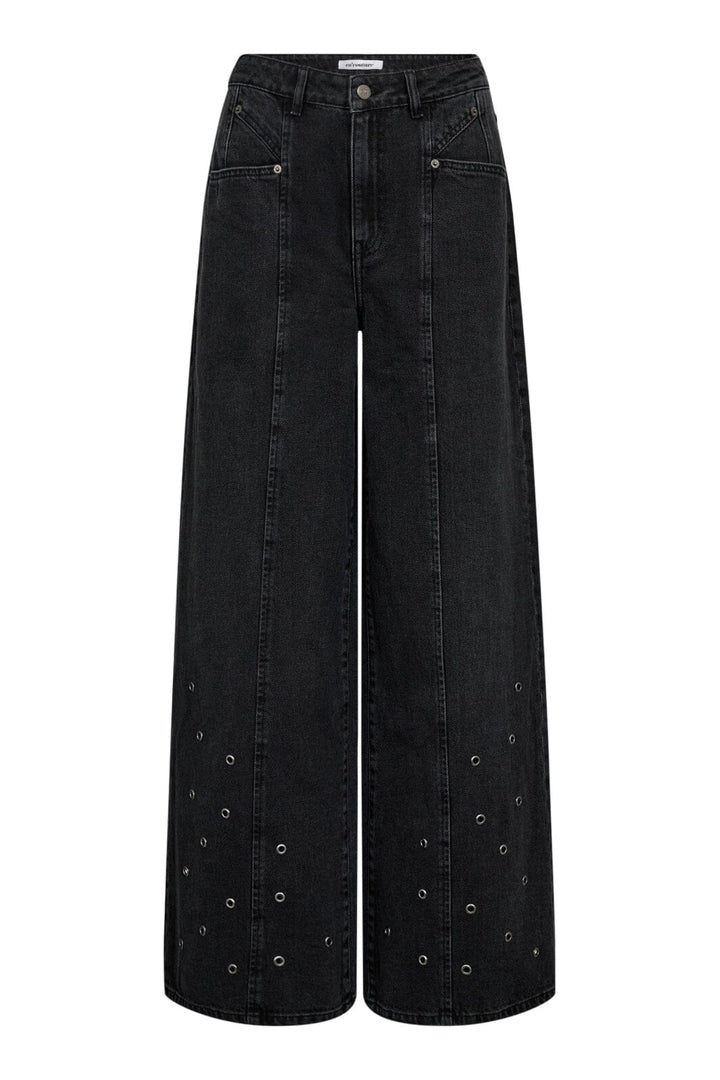 Co´Couture - Sifcc Eyelet Wide Jeans 31586 - 96 - Black
