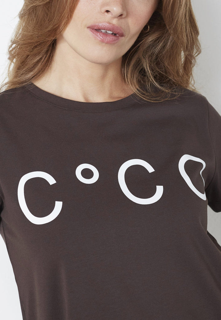 Co´Couture - Signaturecc New Tee 33200 - 145 - Dark Brown T-shirts 