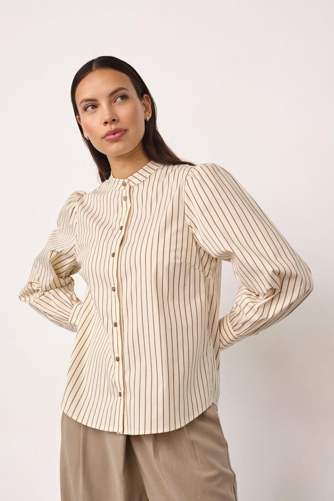 Co´Couture - Sigridcc Stripe Shirt 500198 - 10006 - Bone Skjorter 