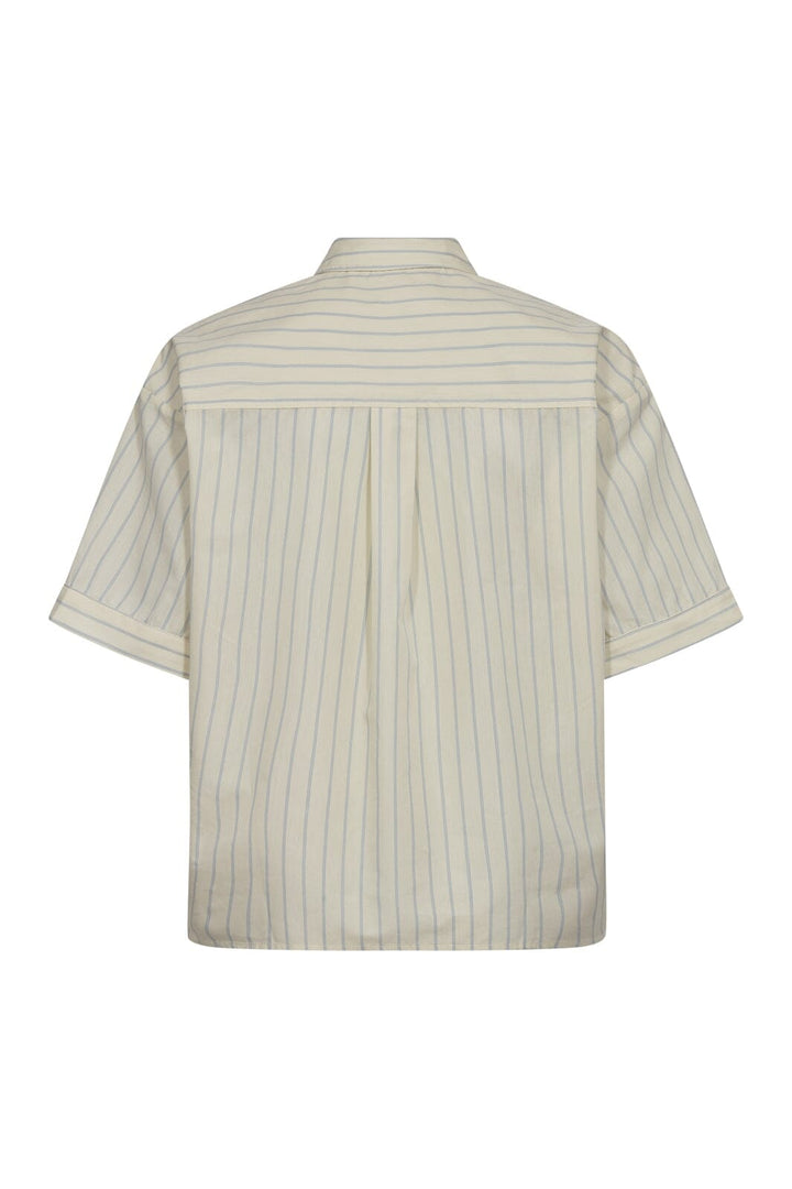Co´Couture - Simocc Stripe Ss Tie Shirt 45050 - 171 - Paleyellow