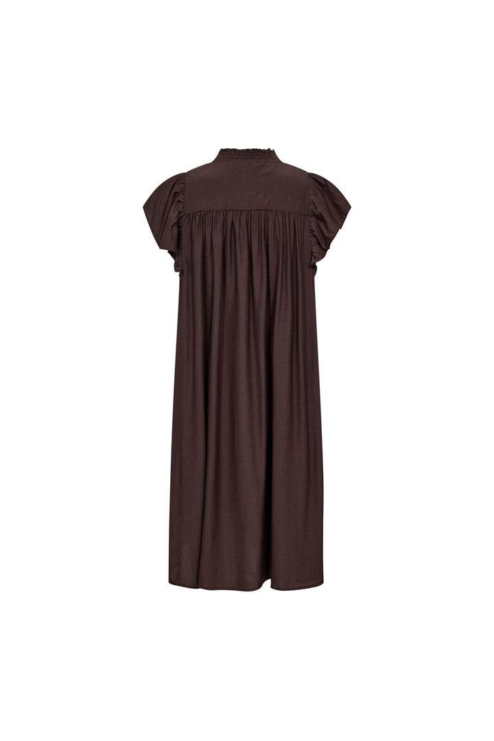 Co´Couture - Sunrisecc Frill Crop V-Dress 46101 - 145 - Dark Brown