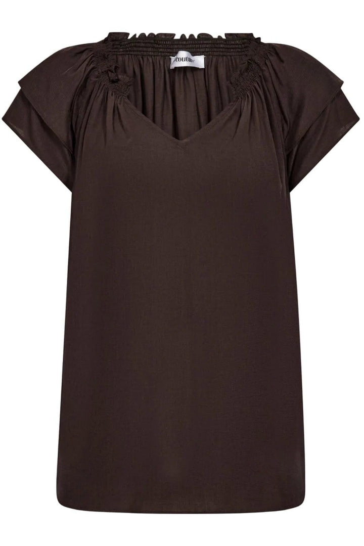 Co´Couture - Sunrisecc Top 75683 - 83 - Mocca Bluser 