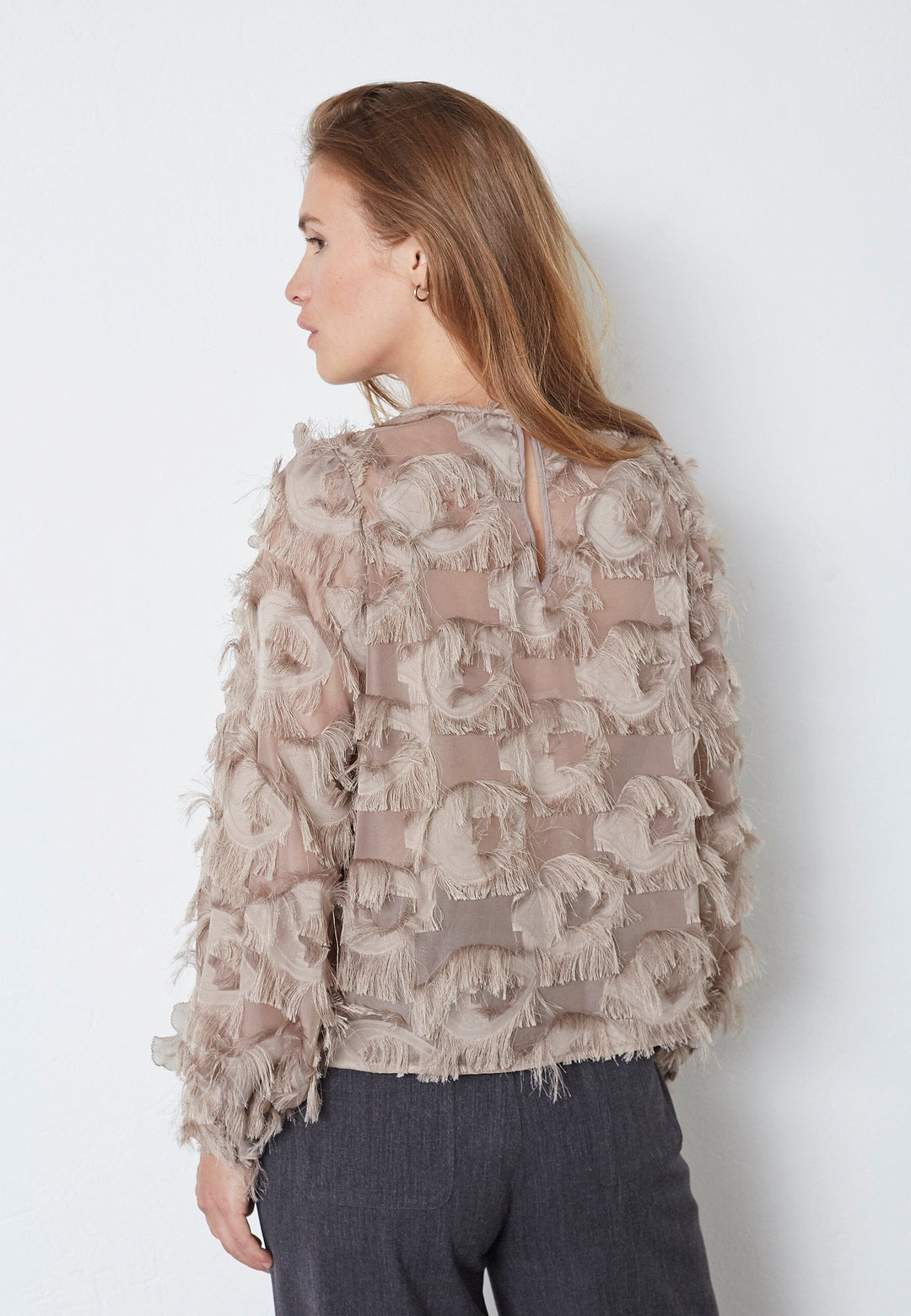 Co´Couture - Syracc Structure Blouse 35978 - 154 - Walnut Bluser 