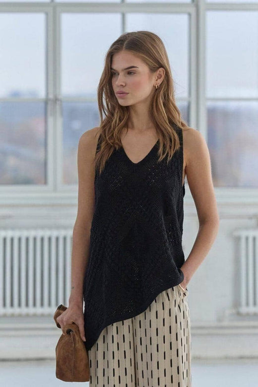 Co´Couture - Tammycc Crochet Top 45106 - 96 - Black Strikbluser 