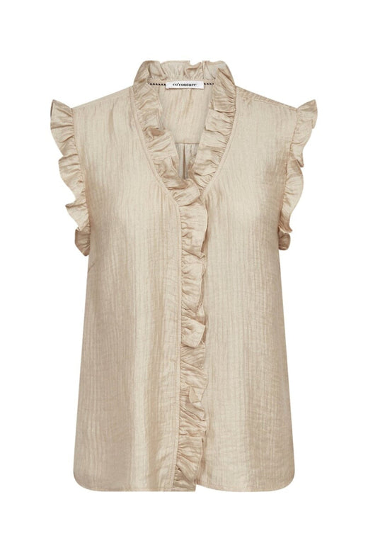Co´Couture - Tassycc Frill Top 45161 - 320 - Bisquit