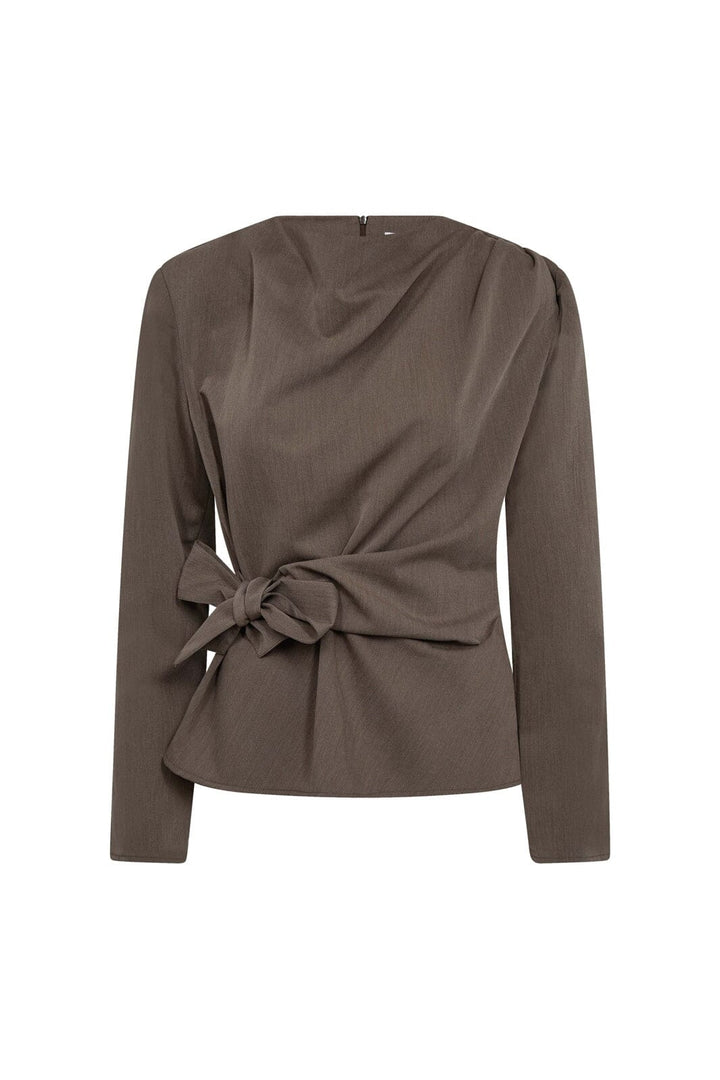 Co´Couture - Tengacc Pleat Blouse 45043 - 154 - Walnut