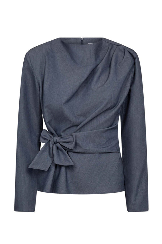 Co´Couture - Tengacc Pleat Blouse 45043 - 586 - Dusty Blue