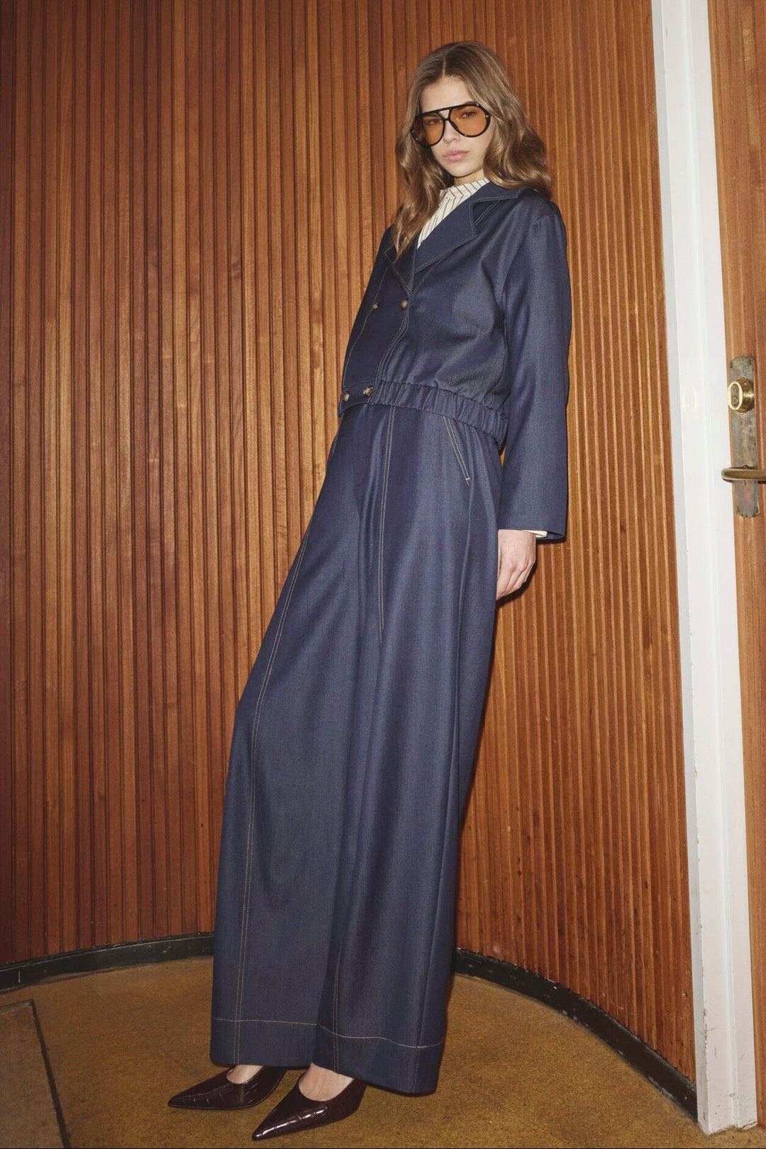 Co´Couture - Terrycc Barrel Pant 500107 - 45006 - Navy Denim Bukser 