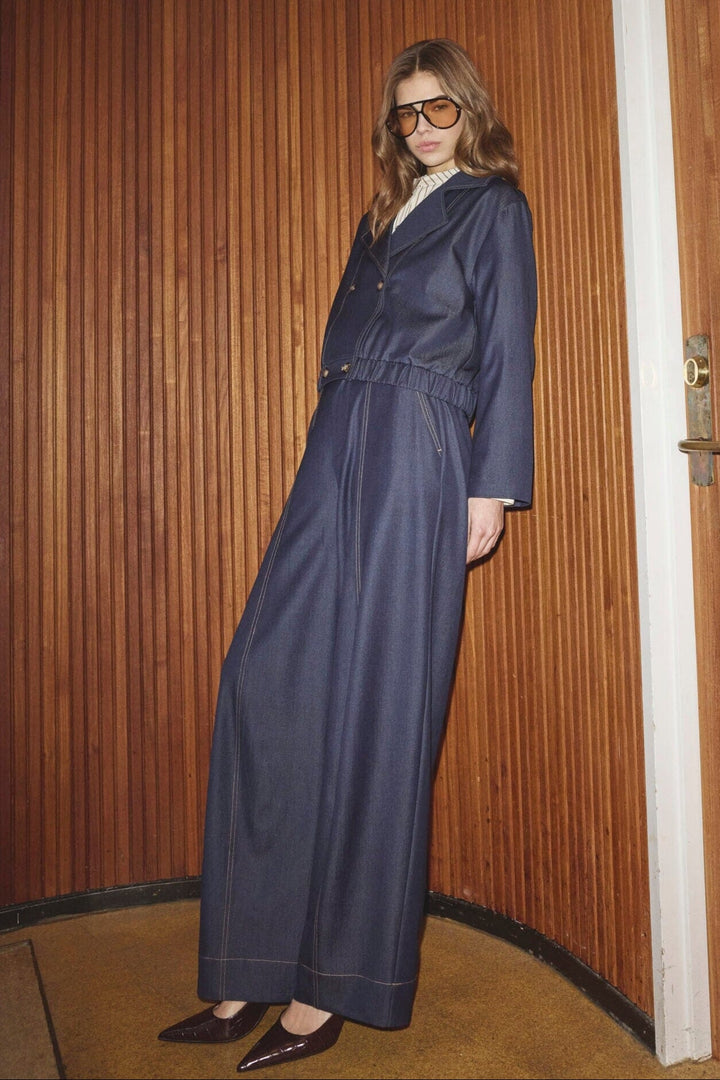 Co´Couture - Terrycc Barrel Pant 500107 - 45006 - Navy Denim Bukser 