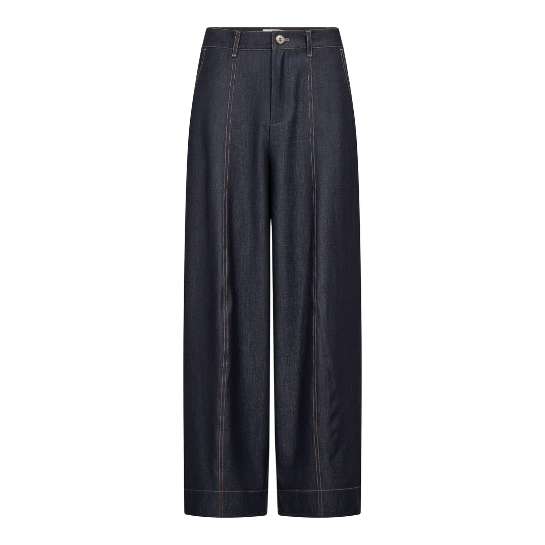 Co´Couture - Terrycc Barrel Pant 500107 - 45006 - Navy Denim Bukser 