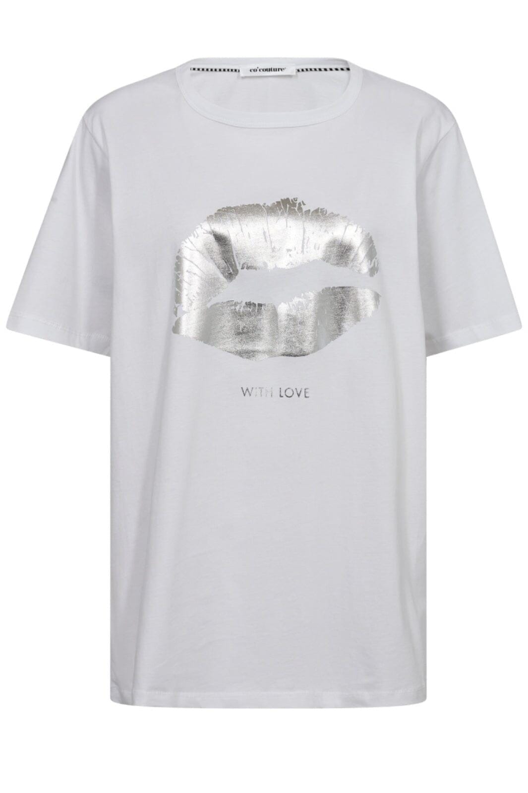 Forudbestilling - Co´couture - The Kisscc Oversize Tee 33099 - 4000 White - XS T-shirts 