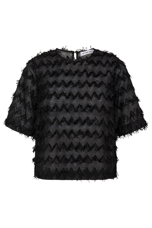 Co´Couture - Trianglecc Ss Blouse 35765 - 96 - Black Bluser 