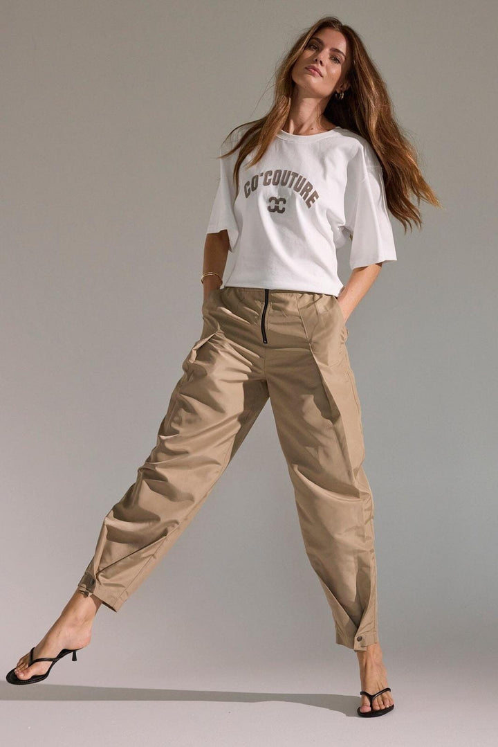 Co´Couture - Tricecc Pleat Pant 41073 - 18 - Sand Bukser 