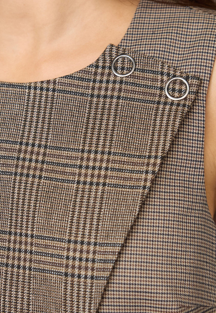 Co´Couture - Veyacc Check Wrap Vest 500142 - 20002 - Brown Veste 