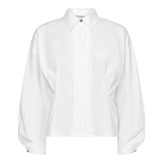 Co´Couture - Viannecc Pleat Shirt 506614 - 10001 - White Skjorter 