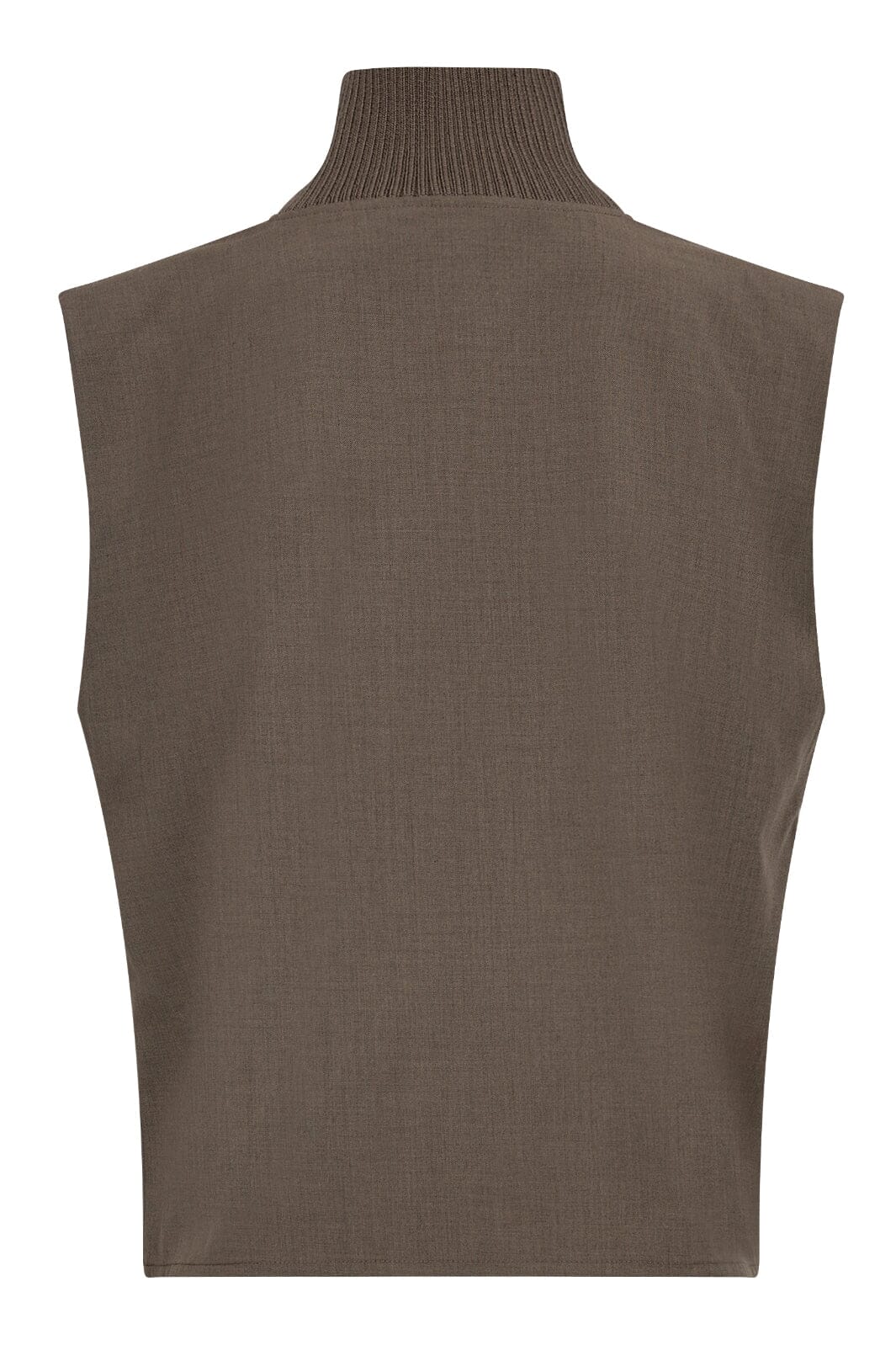 Co´couture - Vidacc Rib Turtleneck Vest - 154 Walnut Toppe 