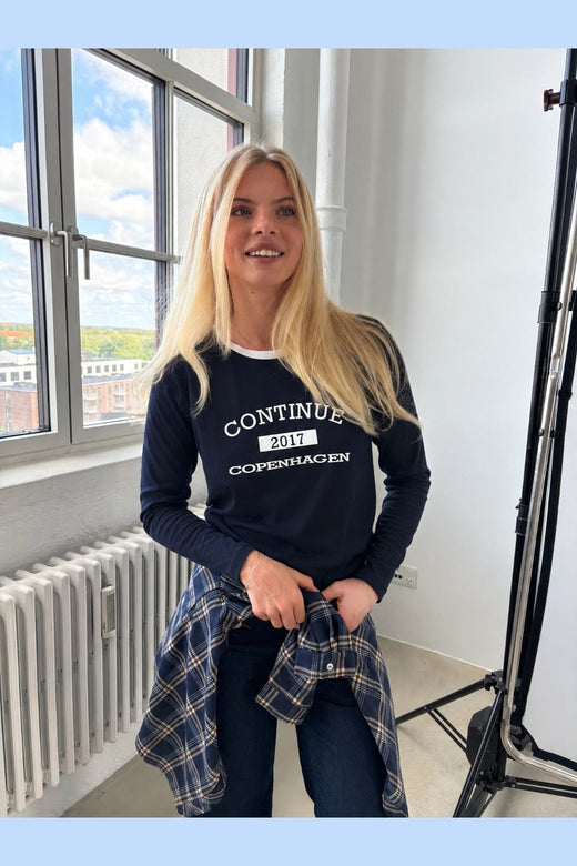 Continue - Dea T Shirt Long Sleve 15341 - Navy Blue