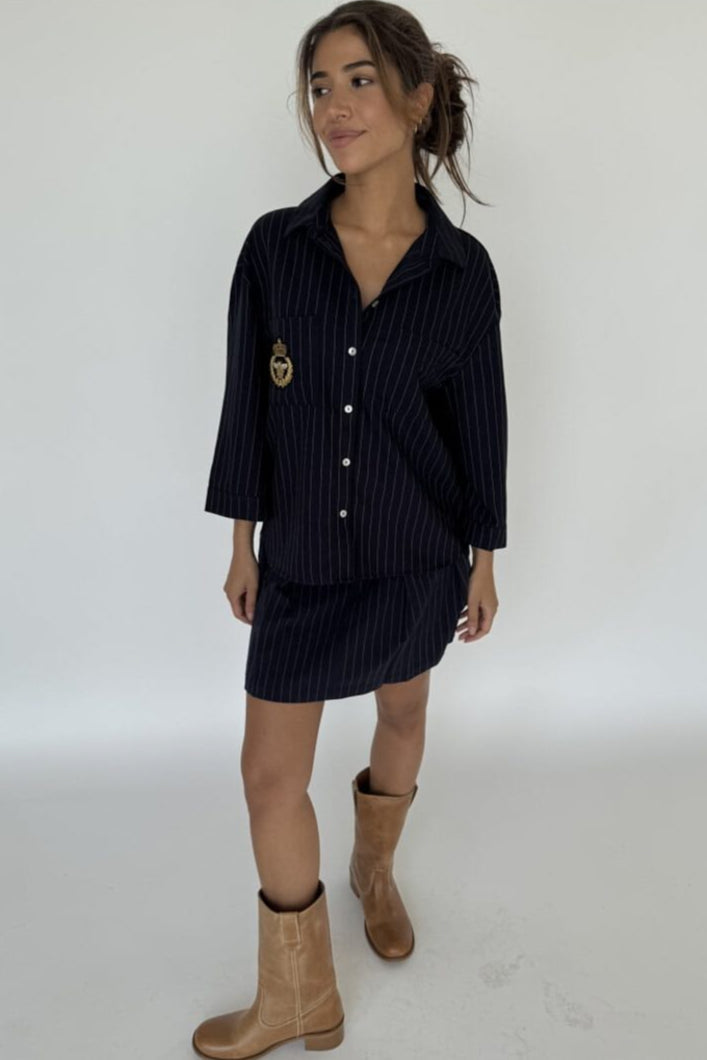 Continue - Mili Pinstripe Patch 14999 - Navy Blue Stripe