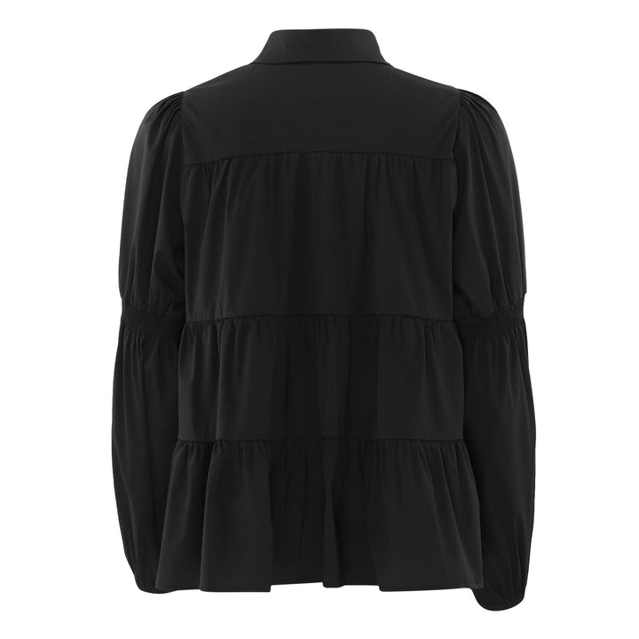 Continue - Sanna Gold Buttons 15085 - Black Bluser 