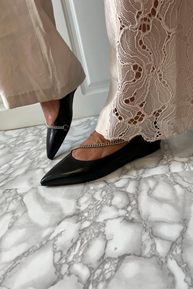 Copenhagen Shoes - Andrea - 0001 Black Ballerinaer 